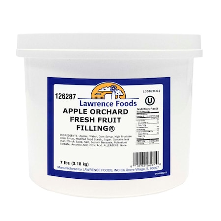 Lawrence Foods Lawrence Foods Apple Orchard Fresh Fruit Filling 7lbs Tub, PK4 126287